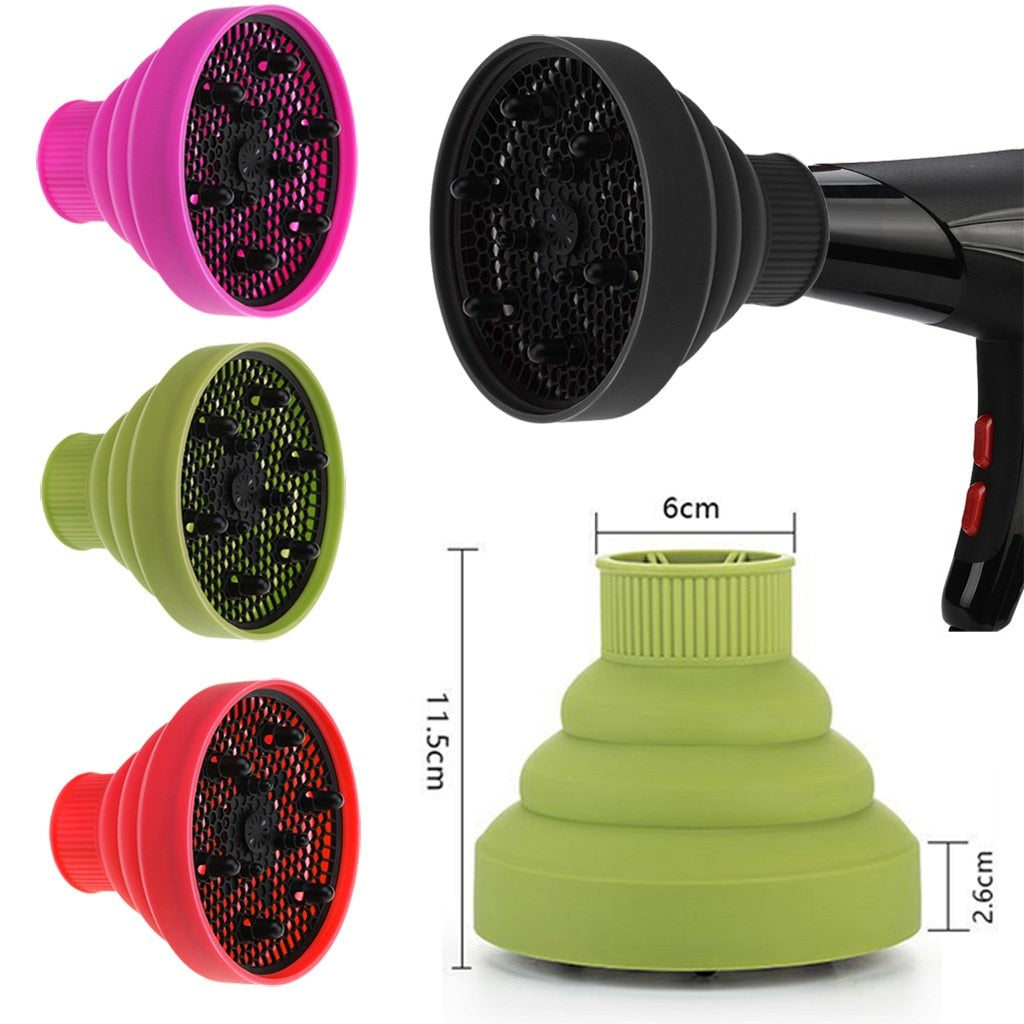 Collapsible Silicone Hair Diffuser Attachment
