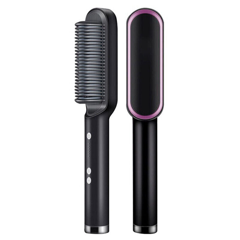 2-In-1 Heated Hair Straightening Brush